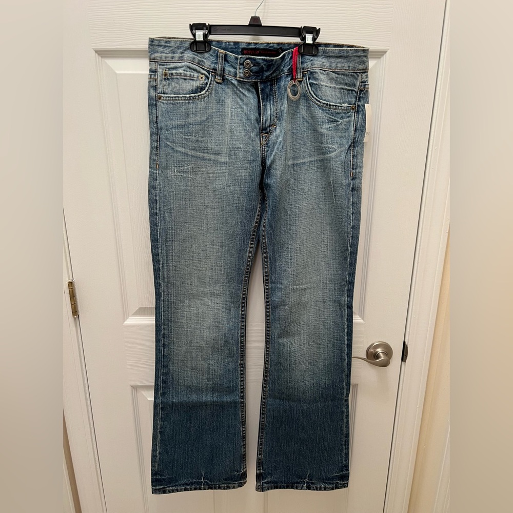 Buffalo Glory style, Stone wash/sand blasted jeans. Brand new with tags. 32x33.5